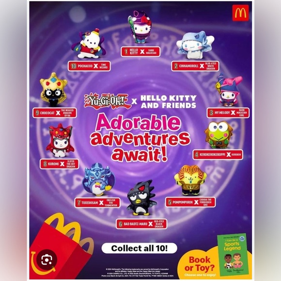 McDONALD'S YUGIOH SANRIO HELLO KITTY & FRIENDS PLUSH - Picture 3 of 10